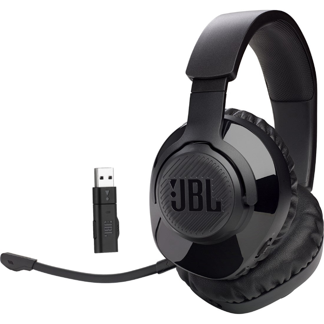 JBL Quantum 350 Wireless - Black - Wireless PC gaming headset with detachable boom mic - Detailshot 13