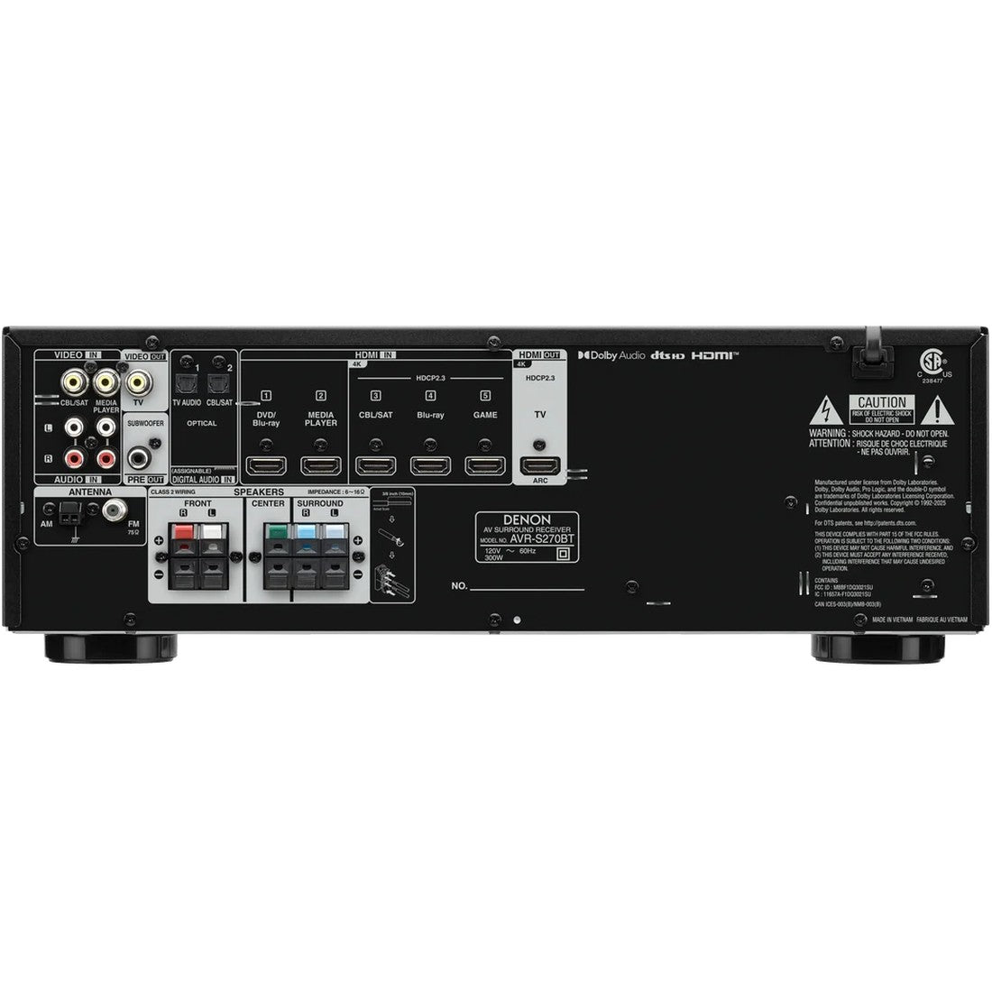 AVR-S270BT, Black, dynamic