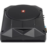 BassPro SL2 - Black - Add high-performance bass with a low-profile woofer enclosure - Self-Powered, 8" (200mm) low-profile  under seat subwoofer system - Left
