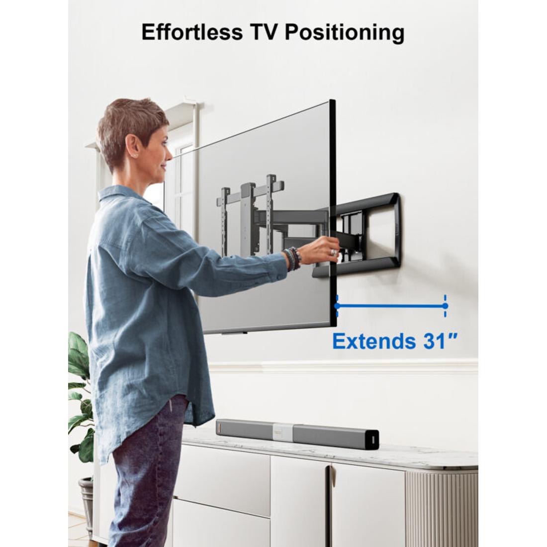 ErgoAV ERMML4-01B extends 31" for effortless TV positioning