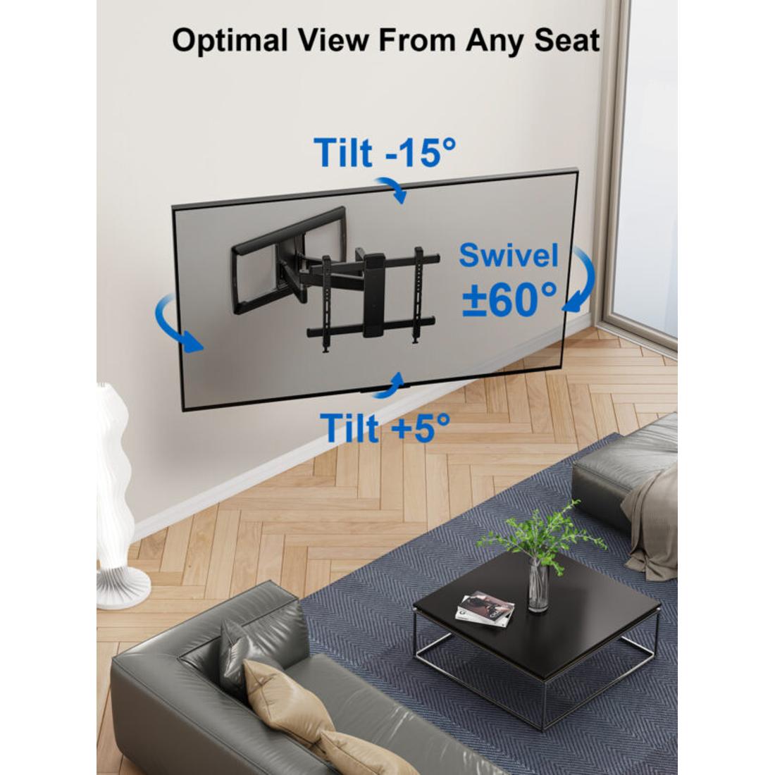 Tilt and Swivel Motion Mount for optimal view