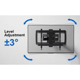 ErgoAV Motion Mount can be level adjusted +/- 3 degrees