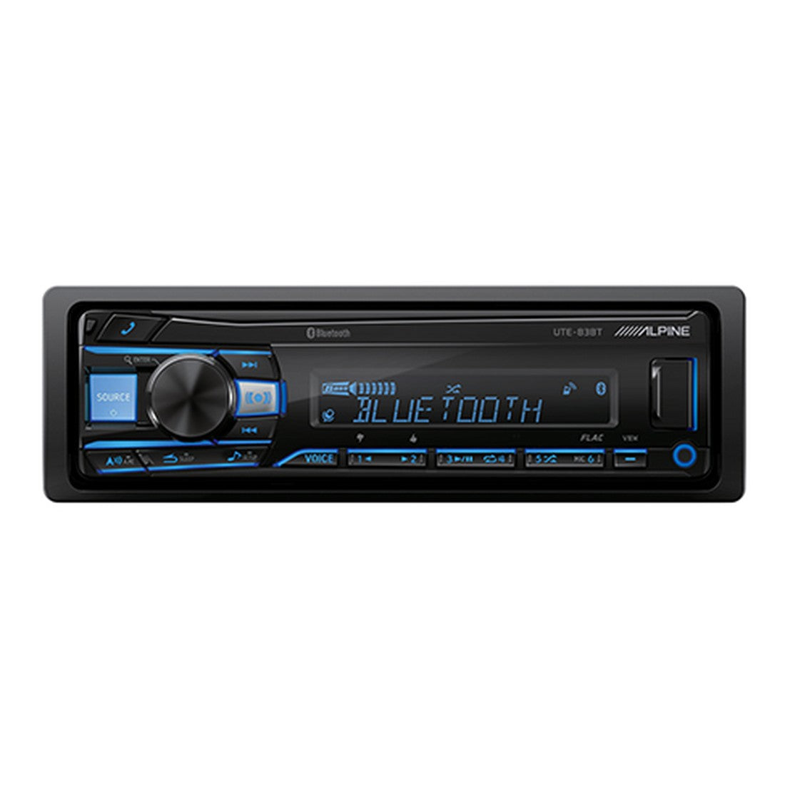 Alpine UTE-83BT Single-DIN Digital Media Receiver with Bluetooth