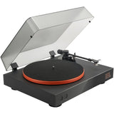 JBL Spinner BT turntable with a clear dust cover