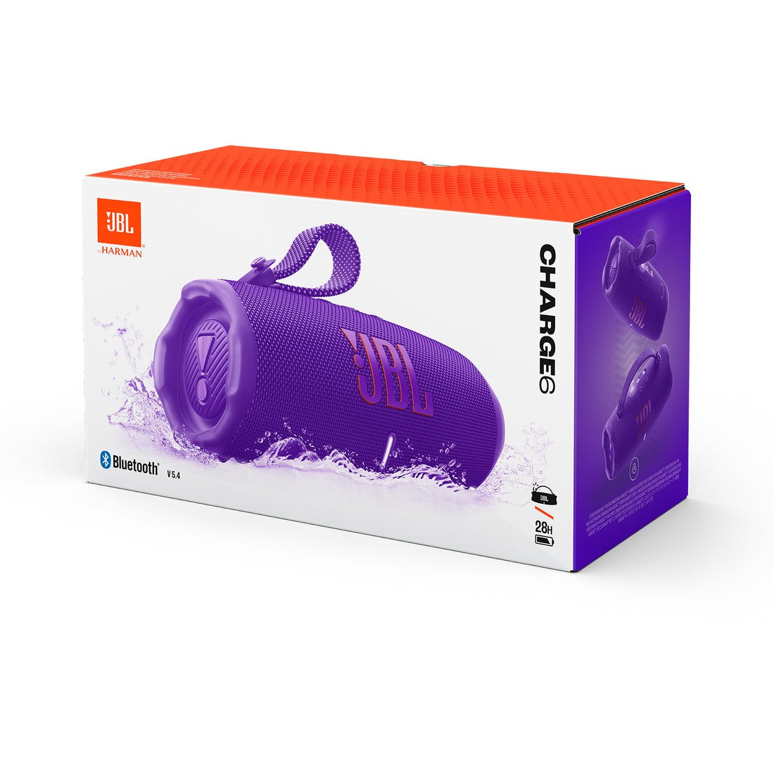 JBL Charge 6 - Purple - Portable waterproof and drop-proof Bluetooth speaker - Detailshot 4