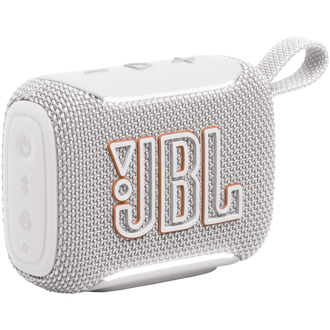 JBL Go 5 - White - Ultra-portable waterproof and drop-proof speaker with JBL legendary sound and ambient edge lighting - Hero