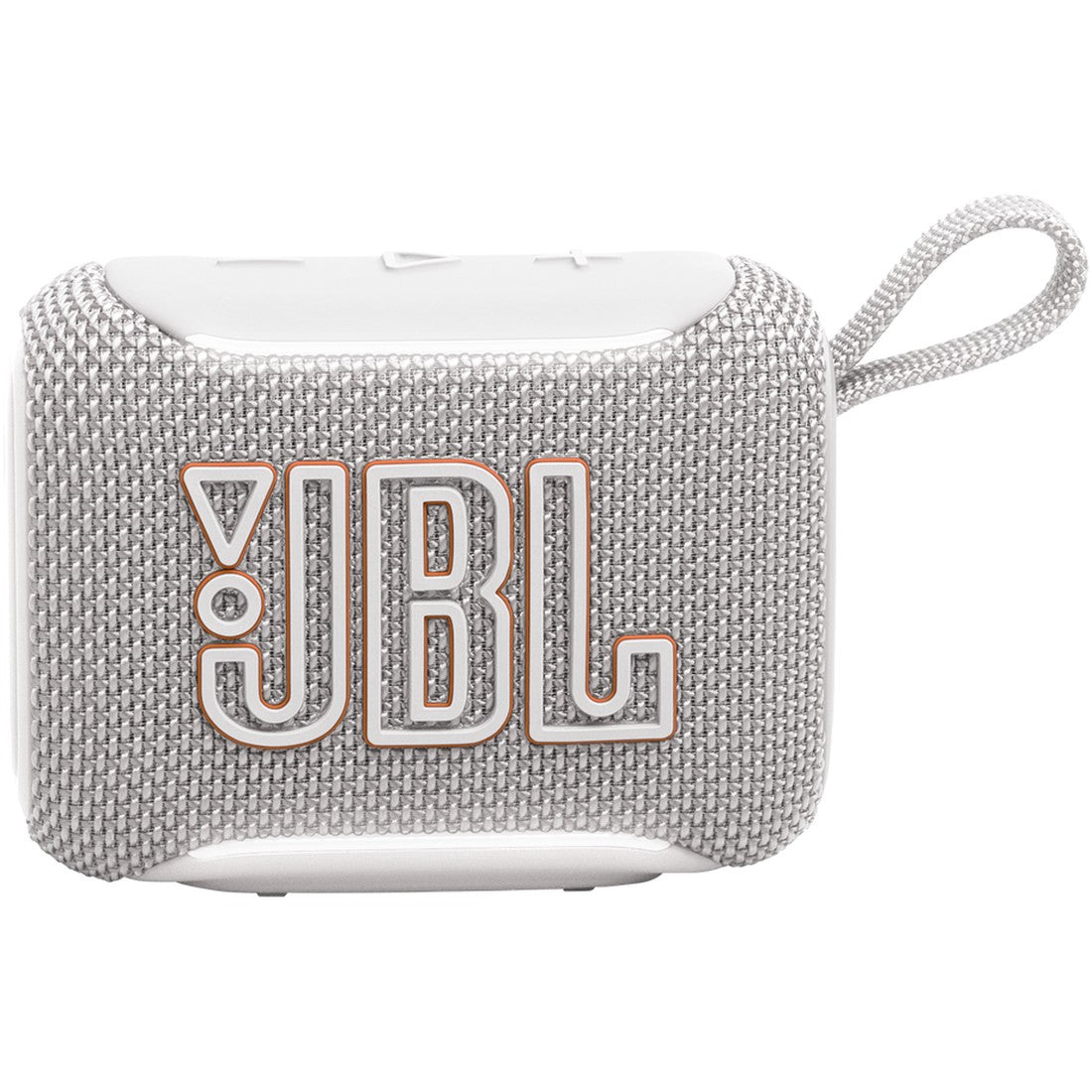 JBL Go 5 - White - Ultra-portable waterproof and drop-proof speaker with JBL legendary sound and ambient edge lighting - Front