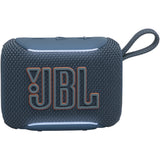 JBL Go 5 - Blue - Ultra-portable waterproof and drop-proof speaker with JBL legendary sound and ambient edge lighting - Front