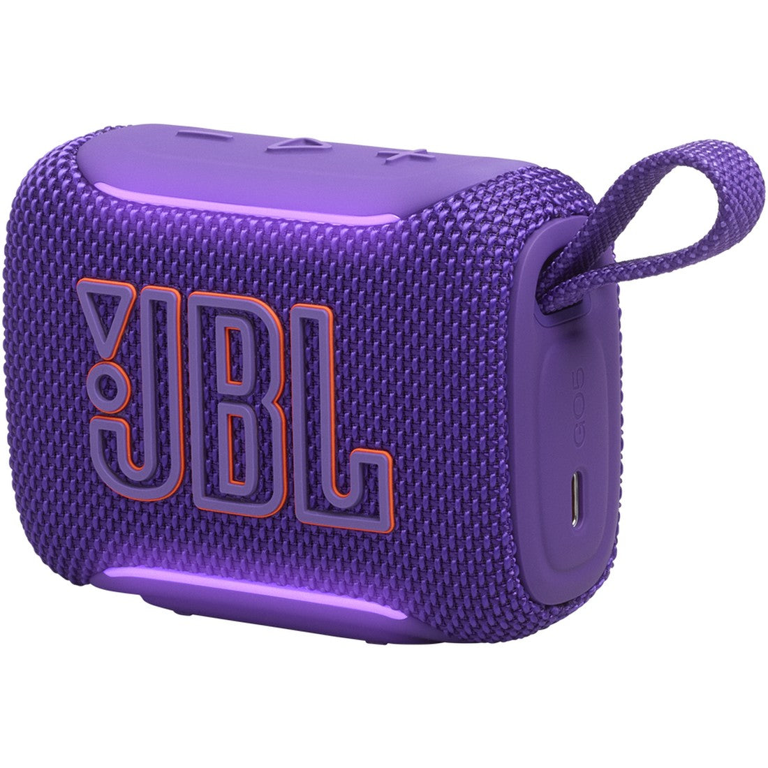 JBL Go 5 - Purple - Ultra-portable waterproof and drop-proof speaker with JBL legendary sound and ambient edge lighting - Detailshot 1