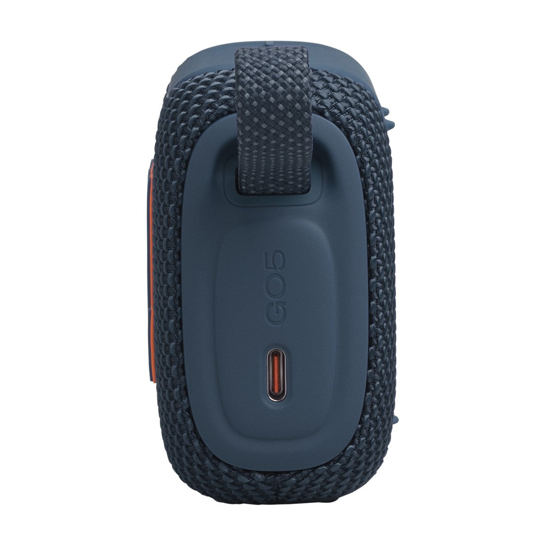 JBL Go 5 - Blue - Ultra-portable waterproof and drop-proof speaker with JBL legendary sound and ambient edge lighting - Left