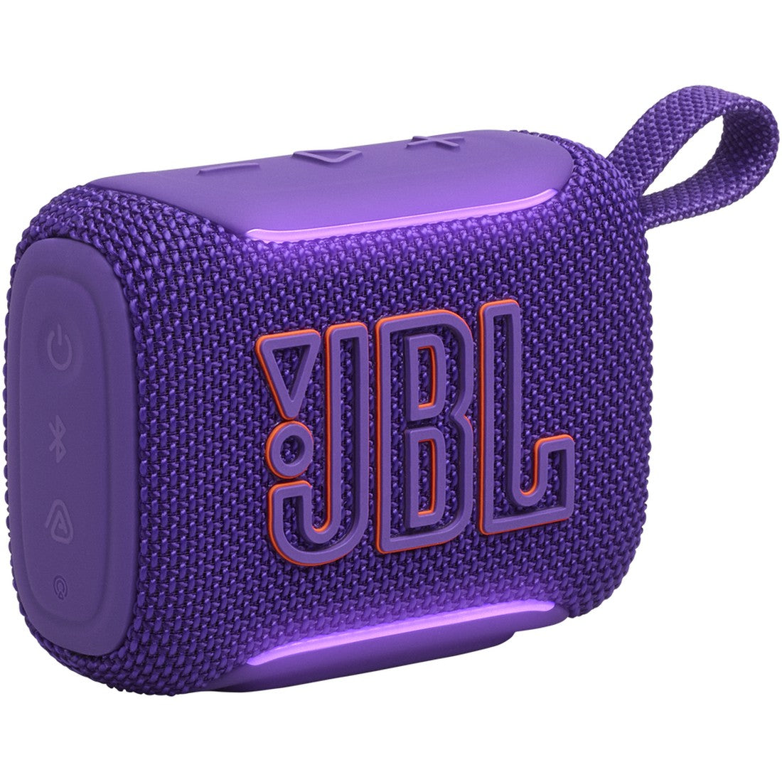 JBL Go 5 - Purple - Ultra-portable waterproof and drop-proof speaker with JBL legendary sound and ambient edge lighting - Hero