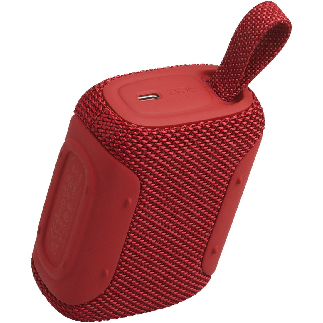 JBL Go 5 - Red - Ultra-portable waterproof and drop-proof speaker with JBL legendary sound and ambient edge lighting - Back