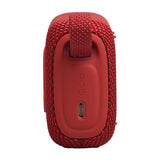 JBL Go 5 - Red - Ultra-portable waterproof and drop-proof speaker with JBL legendary sound and ambient edge lighting - Left