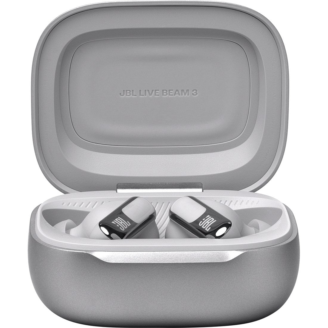 JBL Live Beam 3 - Silver - True wireless noise-cancelling closed-stick earbuds - Detailshot 3