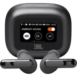 JBL Live Beam 3 - Black - True wireless noise-cancelling closed-stick earbuds - Hero