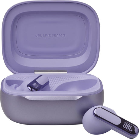 JBL Live Beam 3 - Purple - True wireless noise-cancelling closed-stick earbuds - Front