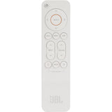 White remote control with JBL branding