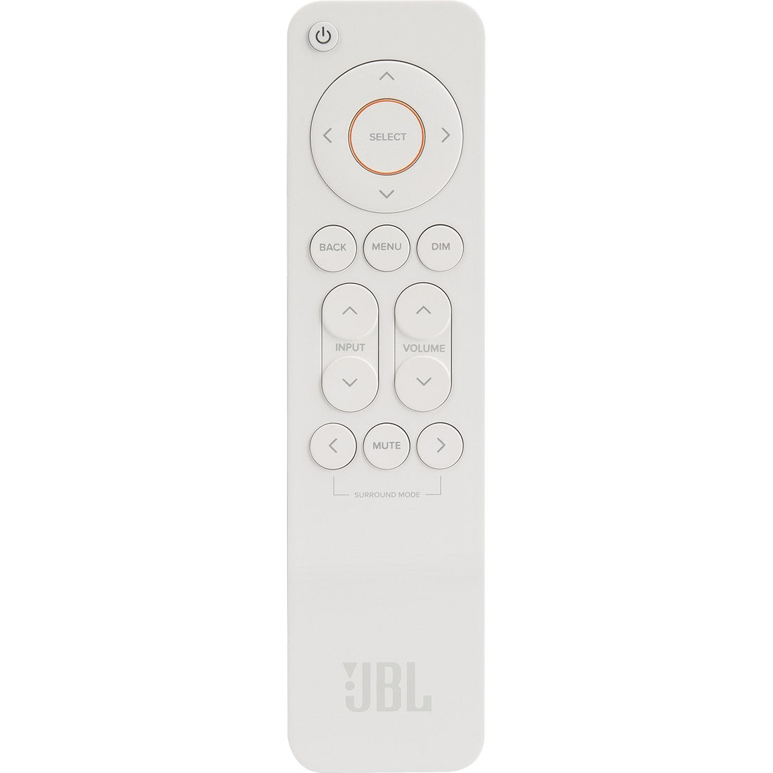 White JBL remote control