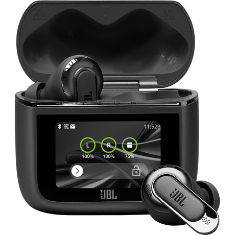 JBL Tour Pro 3 - Black - True Wireless Noise Cancelling earbuds with Smart Charging Case™ - Hero