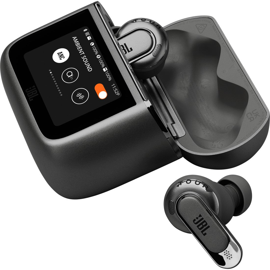 JBL Tour Pro 3 - Black - True Wireless Noise Cancelling earbuds with Smart Charging Case™ - Detailshot 1