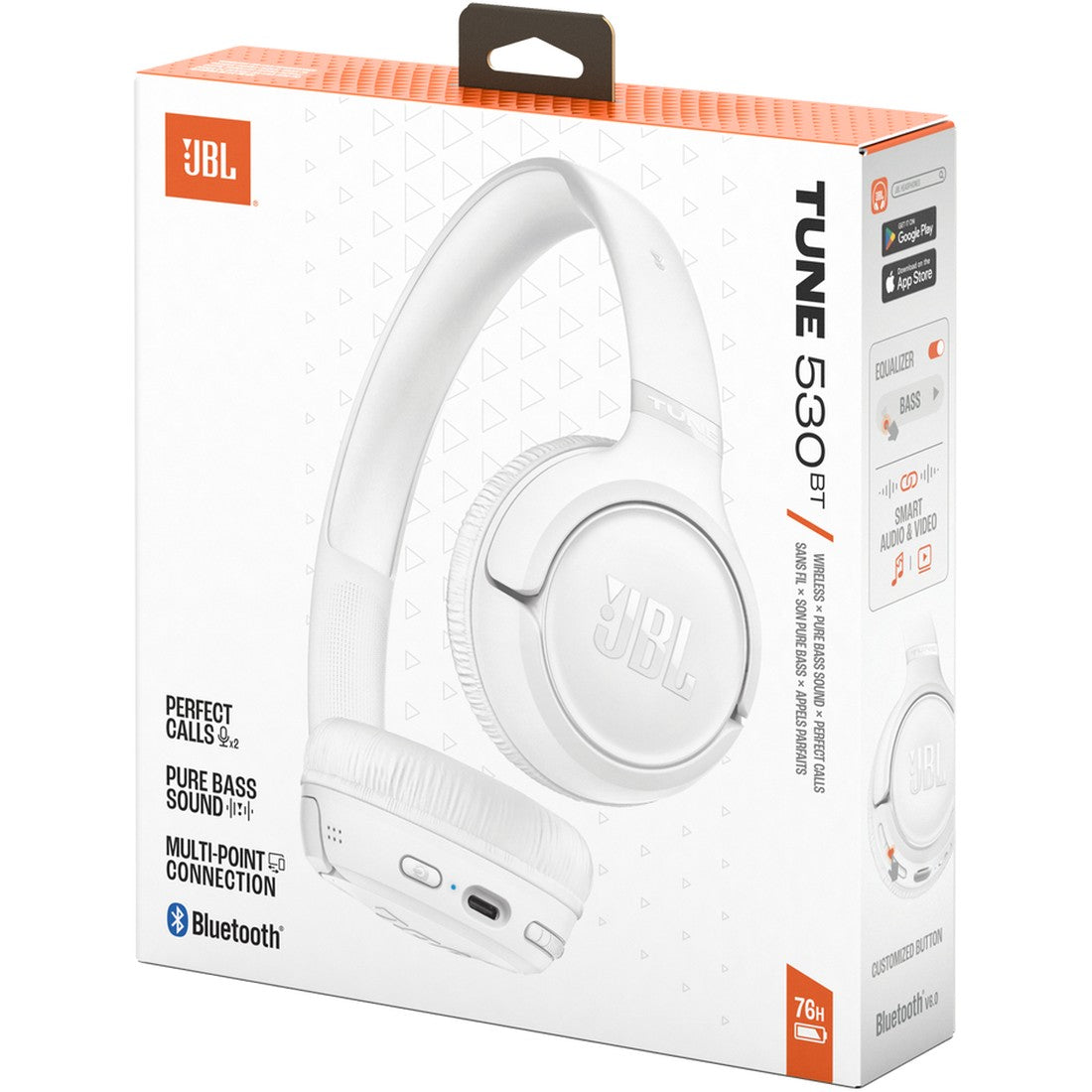 JBL Tune 530BT - White - Wireless on-ear Bluetooth® headphones - Detailshot 15