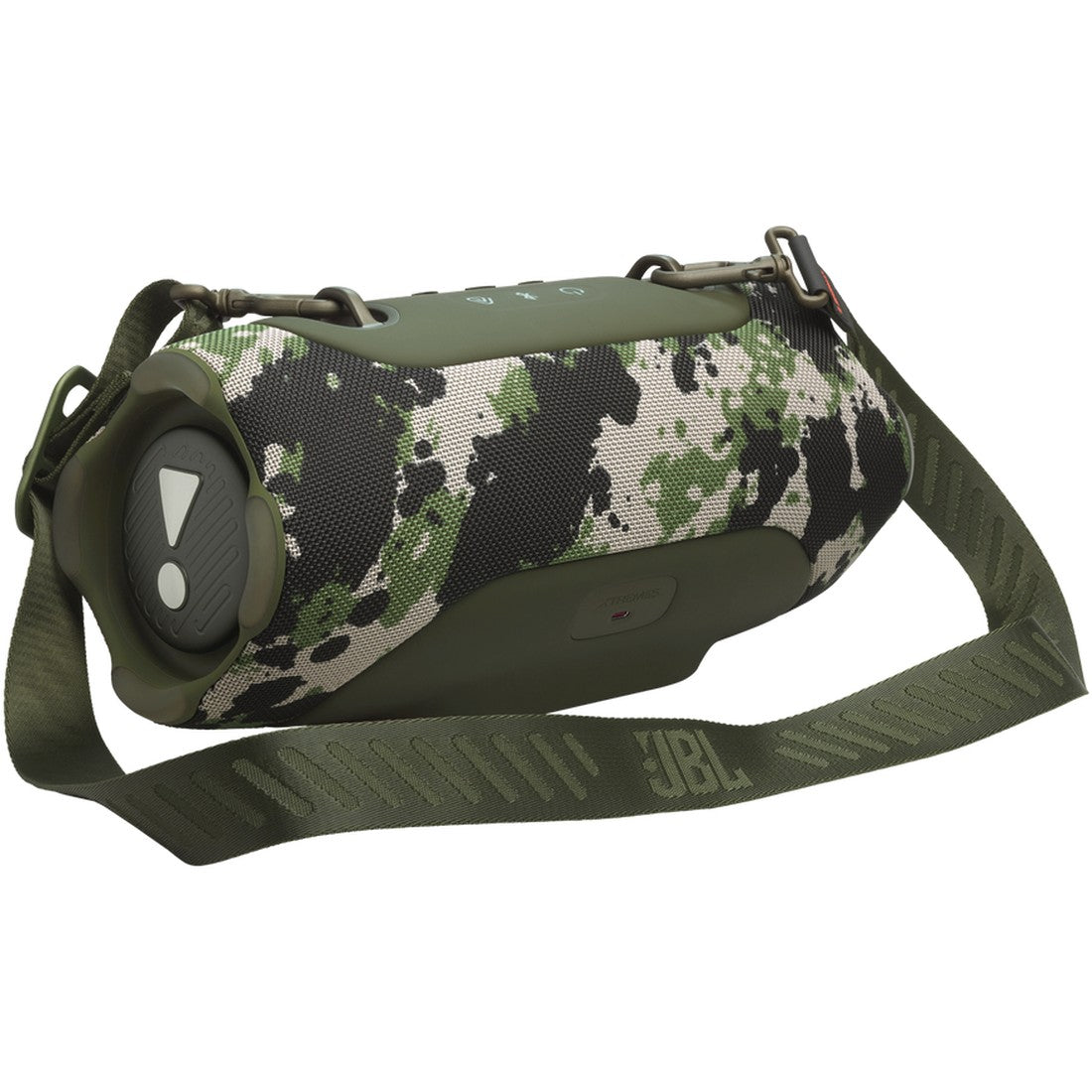 JBL Xtreme 5 - Squad - Portable waterproof speaker with massive legendary JBL sound, ambient edge lighting, and a convenient shoulder strap - Detailshot 1
