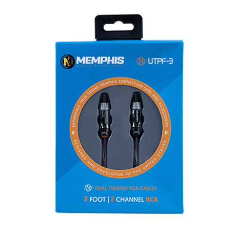 Memphis Audio UTPF-3 3-foot, 2-Channel Ultra Twisted Pair Interconnect Cables