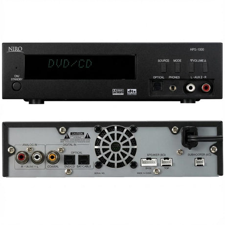 Front and back of amp for Niro HPS 1000 system