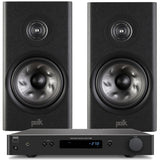 Polk R200 bookshelf speakers with NAD C 338 DAC amplifier