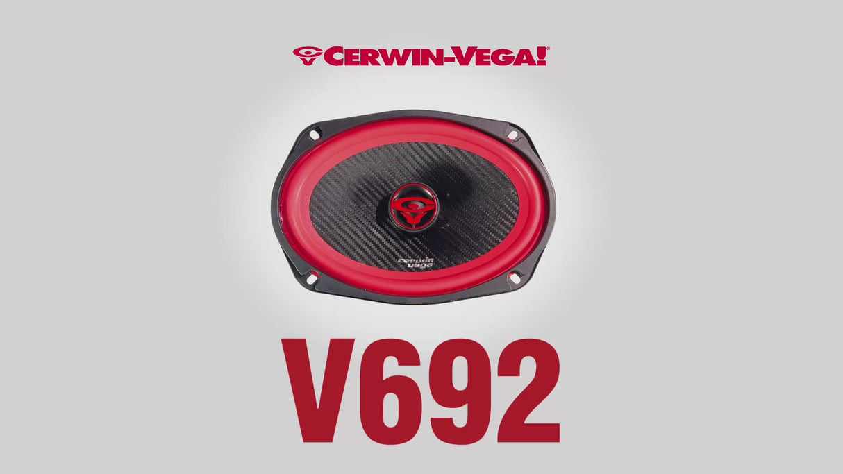 Cerwin Vega V692 VEGA Series 6" x 9" 2-Way 2Ω Coaxial Car Speakers - Pair