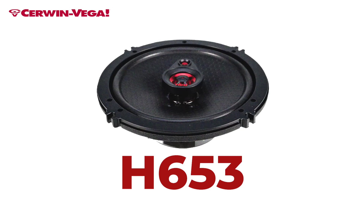 Cerwin Vega H653 HED Series 6.5" 3-Way Coaxial Car Speakers - Pair