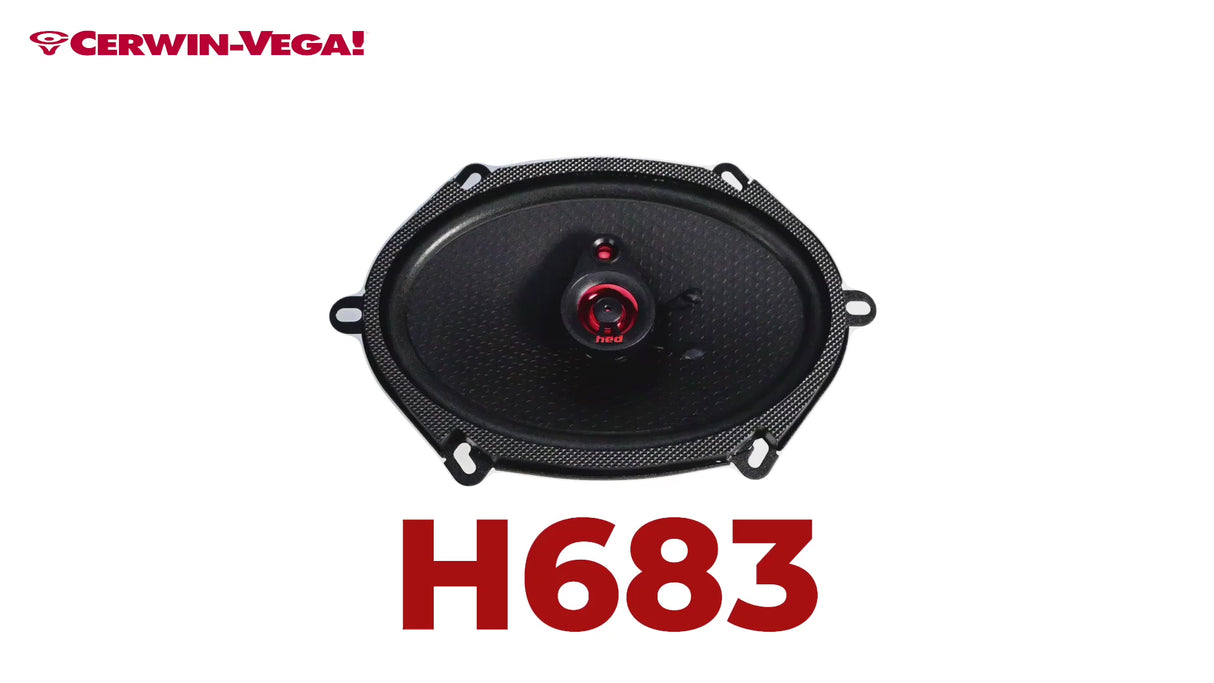 Cerwin Vega H683 HED Series 6" x 8" 3-Way Coaxial Car Speakers - Pair