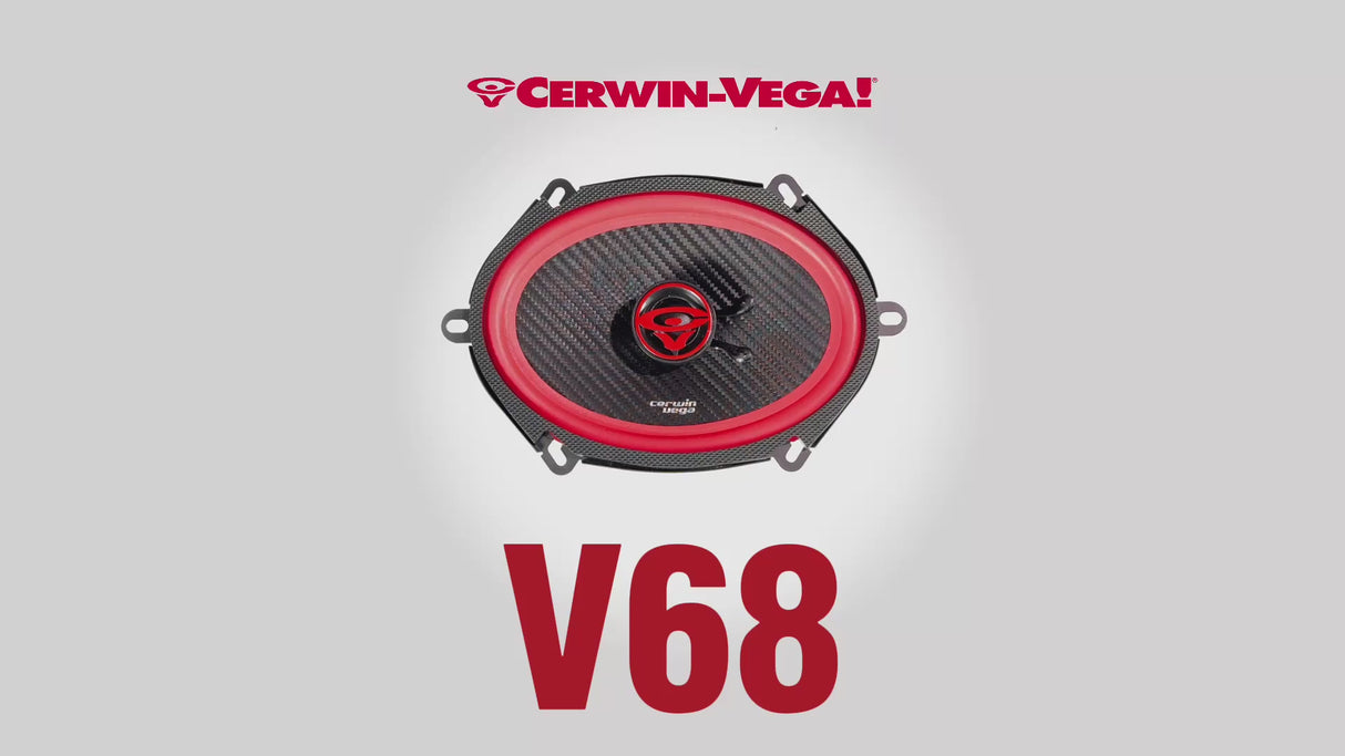 Cerwin Vega V68 VEGA Series 6" x 8" 2-Way Coaxial Car Speakers - Pair