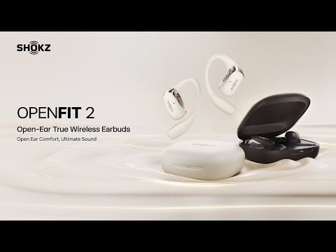 SHOKZ New OpenFit 2 Open-Ear Headphones, True Wireless Bluetooth Earphones with Microphone