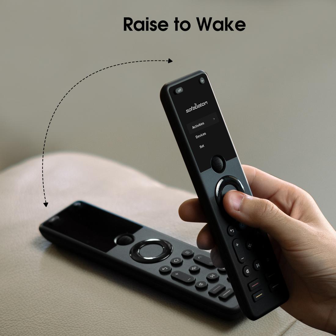 SofaBaton X1S Remote with raise-to-wake feature