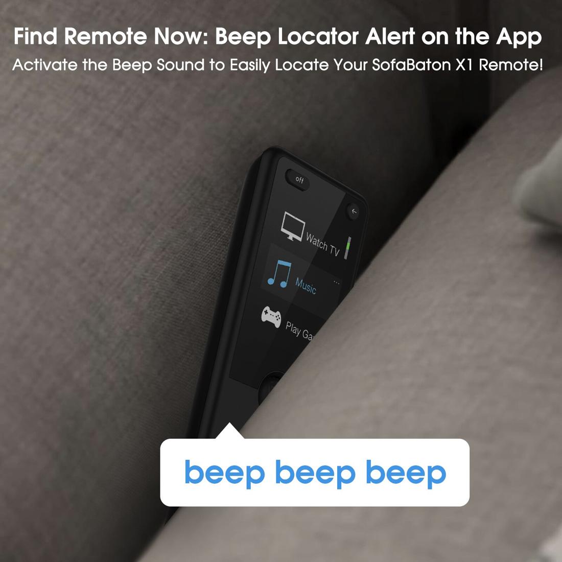 Sofabaton X1S has a beep locator with app