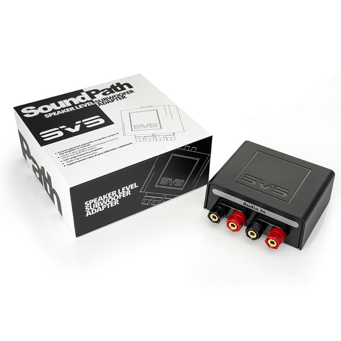 SVS SoundPath Speaker Level Subwoofer Adapter and box