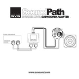 SVS SoundPath Speaker Level Subwoofer Adapter setup diagram