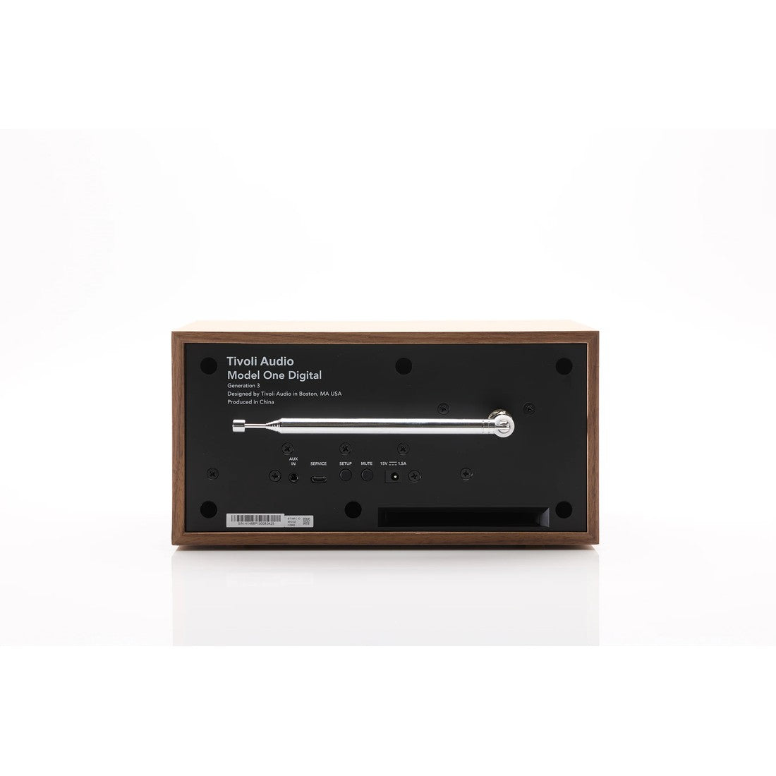 Tivoli Model One Digital in Walnut / Gold finish rear I/O panel